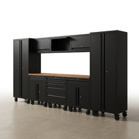 10-Piece Heavy Duty Steel Garage Cabinet System — Studio Shot