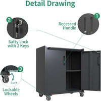 Garage Cabinet System Built for Complete Workshop Organization, 10-Piece Modular Set, Heavy Duty Steel